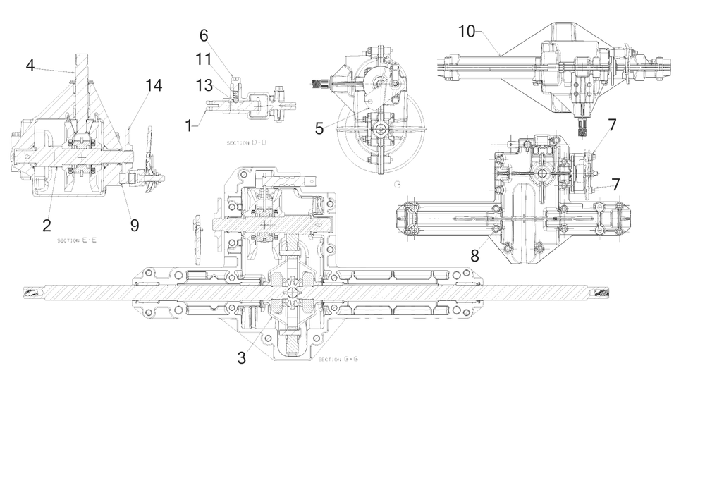 Transaxle Diagram and Parts List for 13AN77SS000 2022 Yard Machines Lawn Tractor